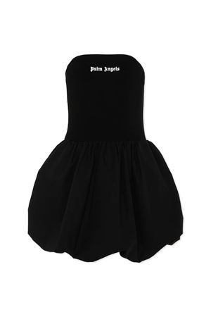 black cotton dress PALM ANGELS KIDS | PGDB024S26FAB001110